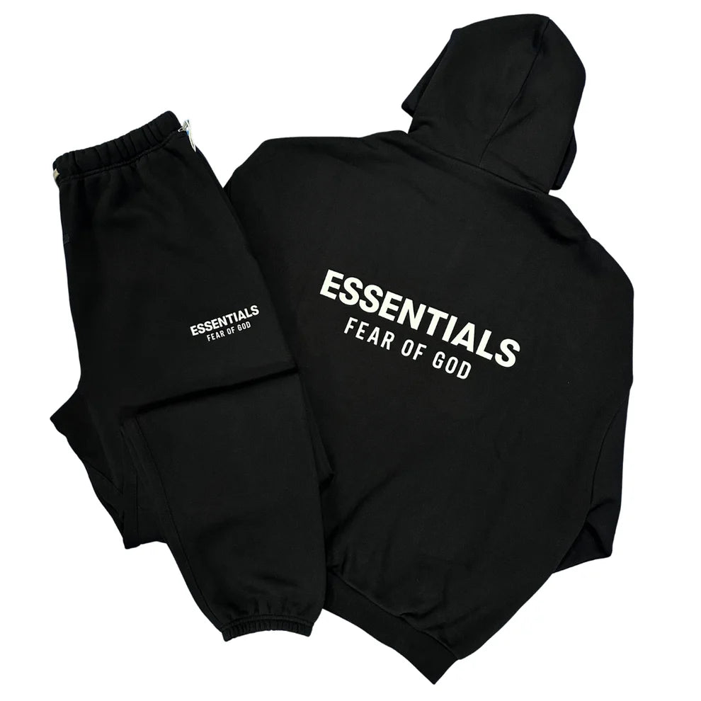 Essentials Fear Of God Black Tracksuit SS24