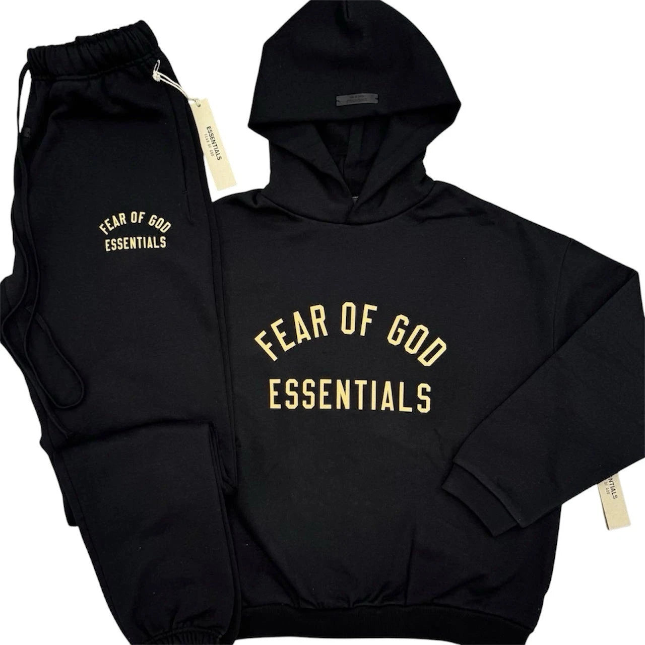 Essentials Fear Of God Tracksuit Black Gold SS24