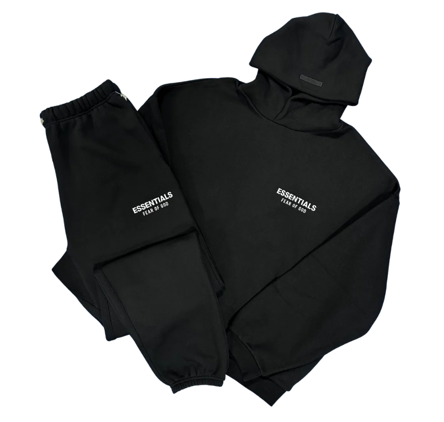 Essentials Fear Of God Black Tracksuit SS24