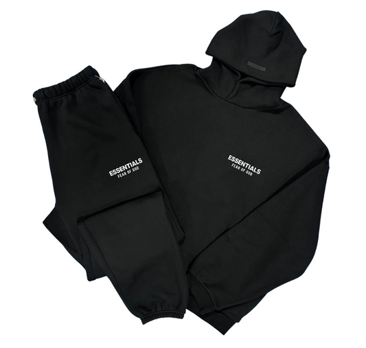 Essentials Fear Of God Black Tracksuit SS24